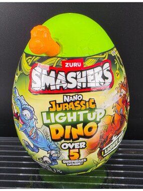 Zuru Smashers Nano Jurassic Light Up Dino Egg Toy With Over 5 Surprises Inside